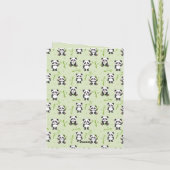 Cute Panda Bear Bamboo Kawaii Animals Pattern Karte (Rückseite)