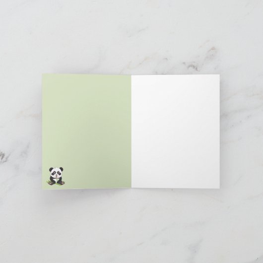 Cute Panda Bear Bamboo Kawaii Animals Pattern Karte (Innenseite)