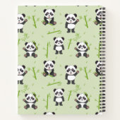 Cute Panda Bear Bamboo Kawaii Animals Pattern Notizblock (Rückseite)