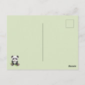Cute Panda Bear Bamboo Kawaii Animals Pattern Postkarte (Rückseite)