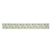 Cute Panda Bear Bamboo Kawaii Animals Pattern Satinband (Vorderseite)