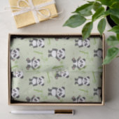 Cute Panda Bear Bamboo Kawaii Animals Pattern Seidenpapier (Geschenk)