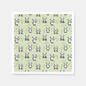 Cute Panda Bear Bamboo Kawaii Animals Pattern Serviette (Vorderseite)
