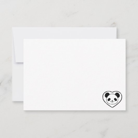 Cute Panda Bear Cartoon Blank Custom Mitteilungskarte (Vorderseite)