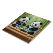 Cute Panda Bear Cubs Preparing Sushi Fliese (Seite)