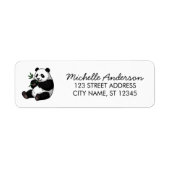 Cute Panda Bear Greenery Bamboo Return Address     (Vorne)