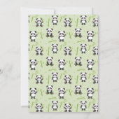 Cute Panda Bear Kawaii Gender Neutral Baby Shower Einladung (Rückseite)