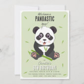 Cute Panda Bear Kawaii Kids Birthday Party Einladung (Vorderseite)