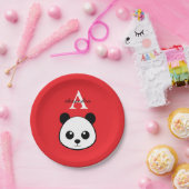 Cute Panda Bear Paper Plates – Personalized Pappteller (Party)