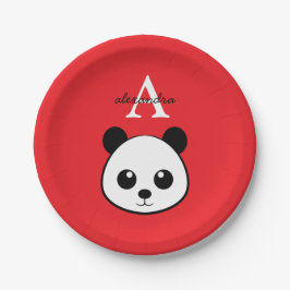 Cute Panda Bear Paper Plates – Personalized Pappteller