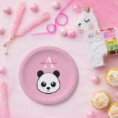Cute Panda Bear Paper Plates – Personalized Pappteller (Party)