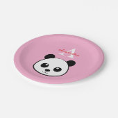 Cute Panda Bear Paper Plates – Personalized Pappteller (Schrägansicht)