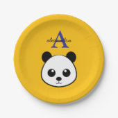 Cute Panda Bear Paper Plates – Personalized  Pappteller (Vorderseite)