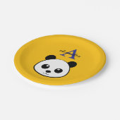Cute Panda Bear Paper Plates – Personalized Pappteller (Schrägansicht)