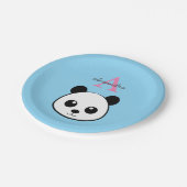 Cute Panda Bear Paper Plates – Personalized Pappteller (Schrägansicht)