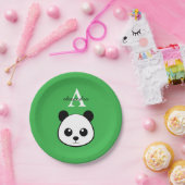 Cute Panda Bear Paper Plates – Personalized  Pappteller (Party)
