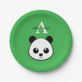 Cute Panda Bear Paper Plates – Personalized Pappteller (Vorderseite)