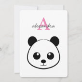 Cute Panda Bear Party Invitation – Personalized Einladung (Vorderseite)