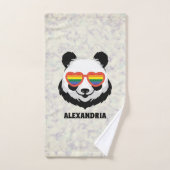 Cute Panda Bear | Rainbow | LGBTQ Badhandtuch Set (Handtuch)