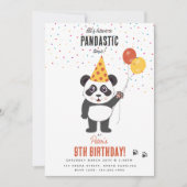 Cute Panda Bear Theme Kawaii Kids Birthday Party Einladung (Vorderseite)