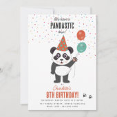 Cute Panda Bear Theme Kawaii Kids Birthday Party Einladung (Vorderseite)