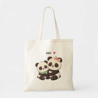 Cute Panda BFF – Best Friend Tote Bag Tragetasche