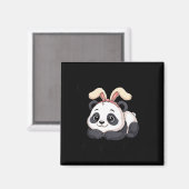 Cute Panda Bunny Some Bunny Loves You  Magnet (Vorderseite/Rückseite)