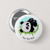 Cute Panda custom text button (Vorne & Hinten)