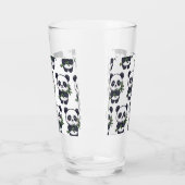Cute Panda Drinking Glass – Seamless Pattern Glas (Links)