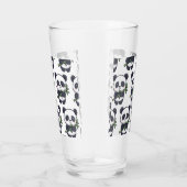 Cute Panda Drinking Glass – Seamless Pattern Glas (Rechts)