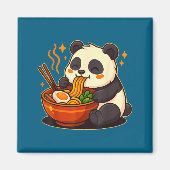 Cute Panda Eating Ramen Noodles Magnet (Vorne)