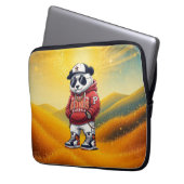 Cute Panda Fashion Style – Adorable Panda Outfit Laptopschutzhülle (Vorderseite Links)