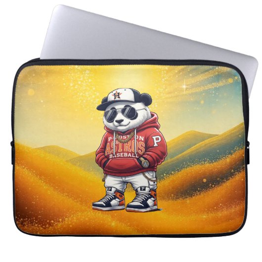 Cute Panda Fashion Style – Adorable Panda Outfit Laptopschutzhülle (Vorderseite)