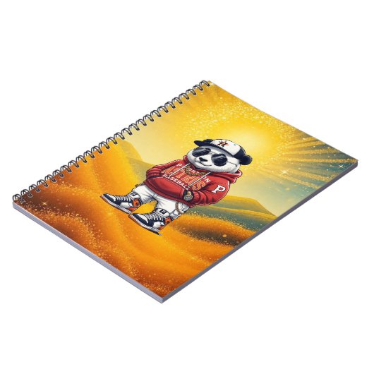 Cute Panda Fashion Style – Adorable Panda Outfit  Notizblock (Linke Seite)