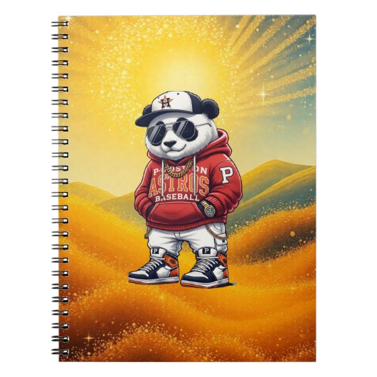 Cute Panda Fashion Style – Adorable Panda Outfit  Notizblock (Vorderseite)