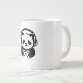 Cute Panda Gamer - Kawaii Gaming Panda with Headse Jumbo-Tasse (Vorderseite Rechts)