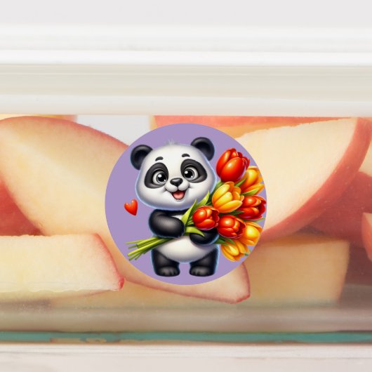 Cute Panda, Giraffe, and Rabbit Sticker Sheet with (Befestigt)