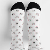 Cute Panda Grid Crew Socks Socken (Oben)
