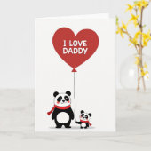 Cute Panda I Love Daddy Card Karte (Gelbe Blume)