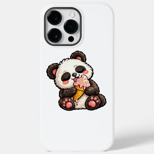 Cute Panda Ice Cream Case-Mate iPhone Hülle (Rückseite)