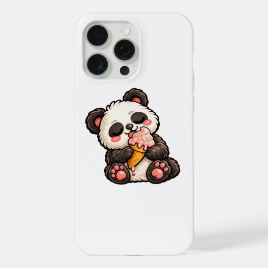 Cute Panda Ice Cream iPhone Hülle (Rückseite)