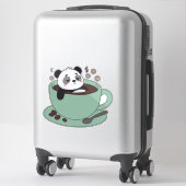 Cute Panda In Coffee Cup Coffee Lover Gift Aufkleber (Koffer)
