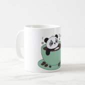 Cute Panda In Coffee Cup Coffee Lover Gift Kaffeetasse (Vorderseite Links)