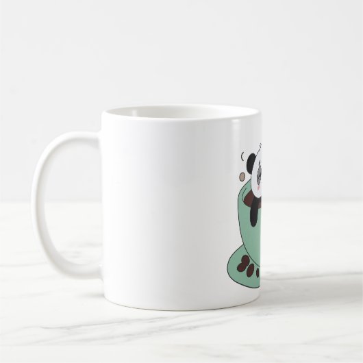 Cute Panda In Coffee Cup Coffee Lover Gift Kaffeetasse (Links)
