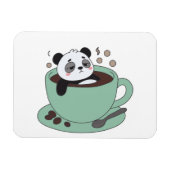 Cute Panda In Coffee Cup Coffee Lover Gift Magnet (Horizontal)