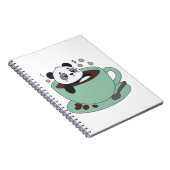 Cute Panda In Coffee Cup Coffee Lover Gift Notizblock (Rechte Seite)