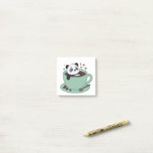 Cute Panda In Coffee Cup Coffee Lover Gift Post-it Klebezettel (Auf Schreibtisch)