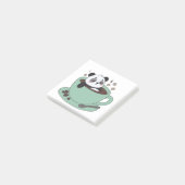 Cute Panda In Coffee Cup Coffee Lover Gift Post-it Klebezettel (angewinkelt)