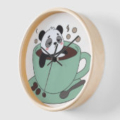 Cute Panda In Coffee Cup Coffee Lover Gift Uhr (Winkel)
