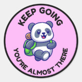 Cute Panda Inspirational Sticker (Vorderseite)